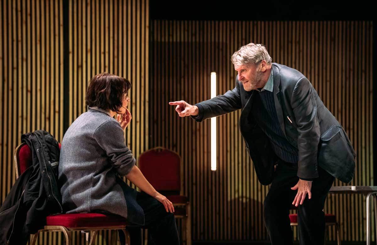 Hannah Donaldson and Neil McKinven in The Enemy, a National Theatre of Scotland production. Photo: Mihaela Bodlovic