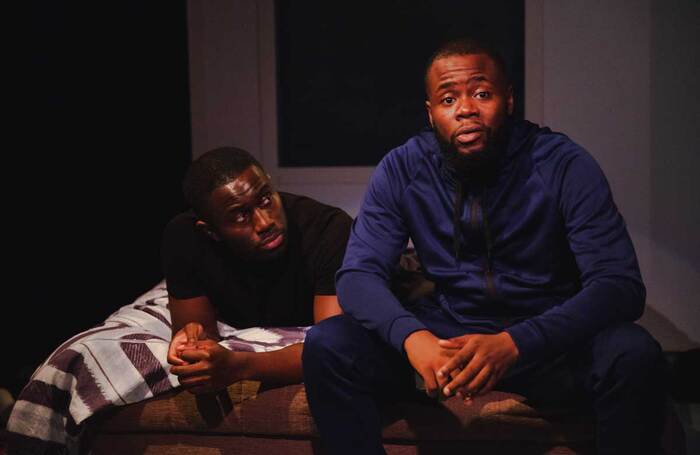 Michael Fatogun and Anyebe Godwin in Foxes at Theatre503. Photo: Adiam Yemane