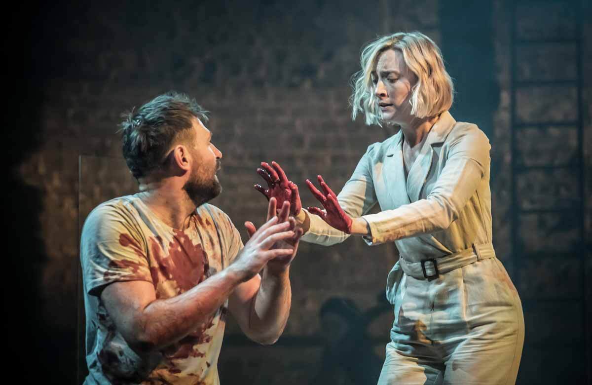 James McArdle and Saoirse Ronan in The Tragedy of Macbeth at the Almeida Theatre. Photo: Marc Brenner