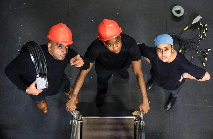 Theatre technicians backstage. Photo: Alex Brenner/Tiata Fahodzi