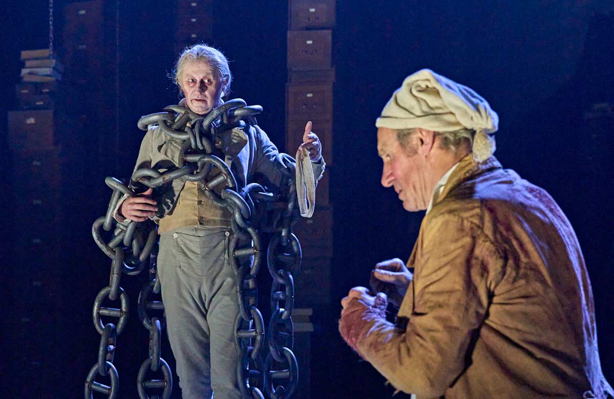 Mark Gatiss and Nicholas Farrell in A Christmas Carol. Photo: Manuel Harlan