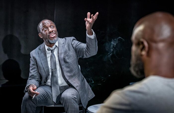 Giles Terera and Michael Balogun in Blue/Orange at Ustinov Studio, Bath. Photo: Marc Brenner