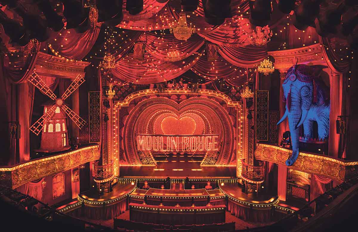 The set of Moulin Rouge! at the Piccadilly Theatre, London