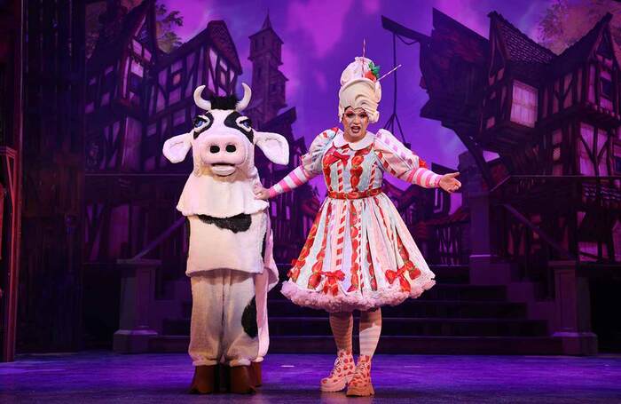 Kevin Brewis in Jack and the Beanstalk at the Everyman Theatre, Cheltenham. Photo: Antony Thompson/TWM