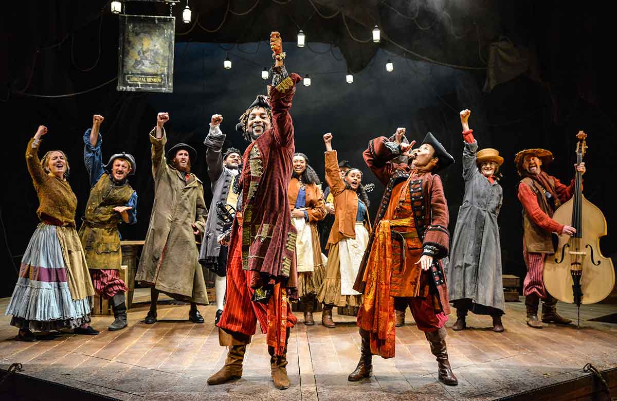 The cast of Treasure Island at Derby Theatre. Photo: Robert Day