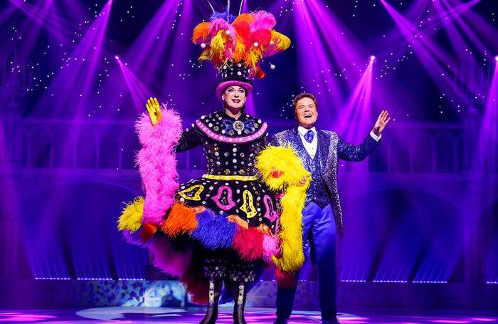 Julian Clary and Donny Osmond in Pantoland at the Palladium. Photo: Paul Coltas