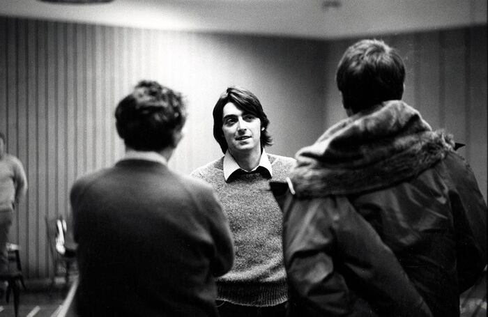 Bill Bryden in Lark Rise to Candleford rehearsals at the National Theatre in 1978. Photo: Michael Mayhew