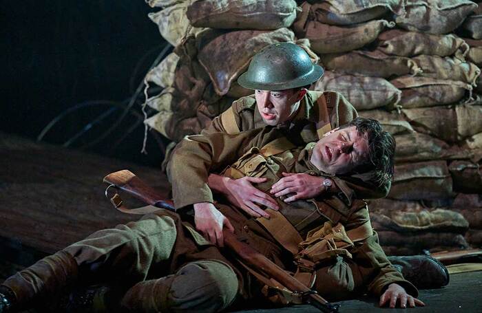 Daniel Rainford and Daniel Boyd in Private Peaceful at Nottingham Playhouse. Photo: Manuel Harlan