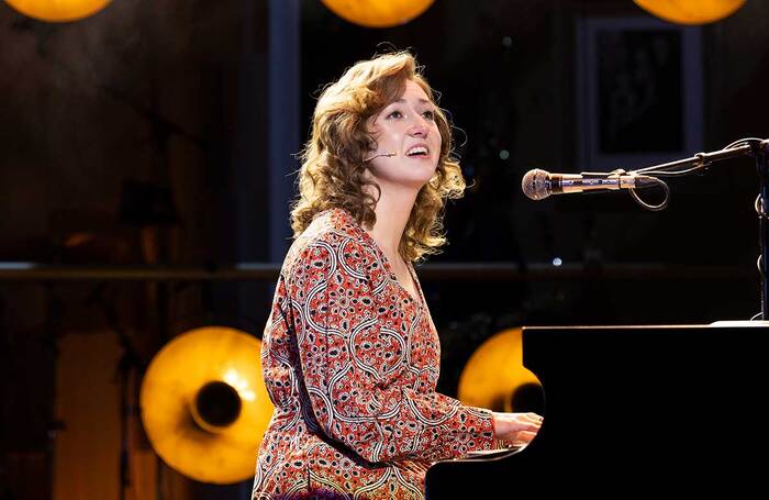 Molly-Grace Cutler in Beautiful – The Carole King Musical at Leicester Curve. Photo: Ellie Kurttz