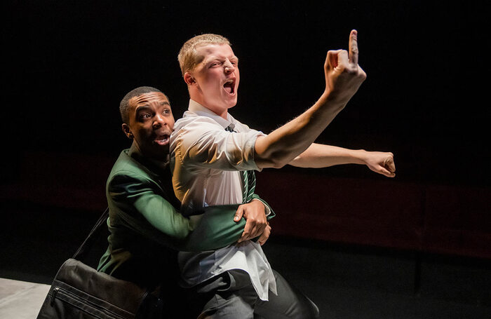 Corey Montague-Sholay and William Robinson in Bacon at Finborough Theatre, London. Photo: Tristram Kenton
