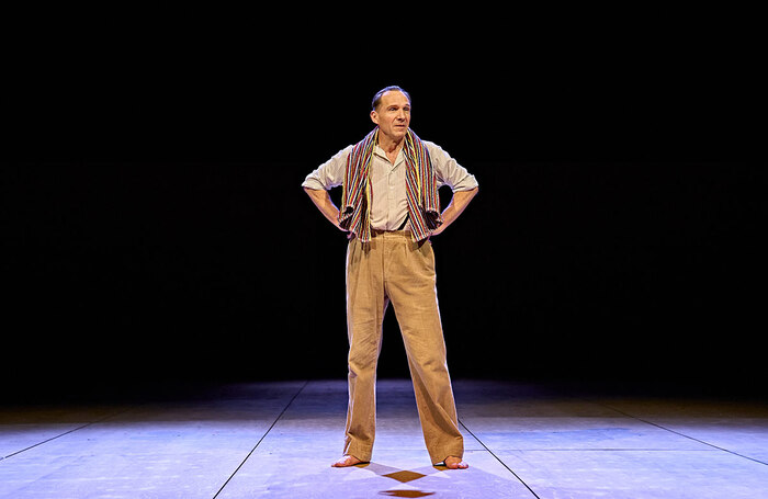 Ralph Fiennes in Straight Line Crazy at Bridge Theatre, London. Photo: Manuel Harlan