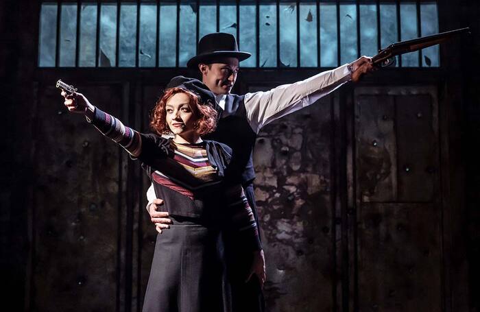 Frances Mayli McCann and Jordan Luke Gage in Bonnie and Clyde at London's Arts Theatre. Photo: Richard Davenport