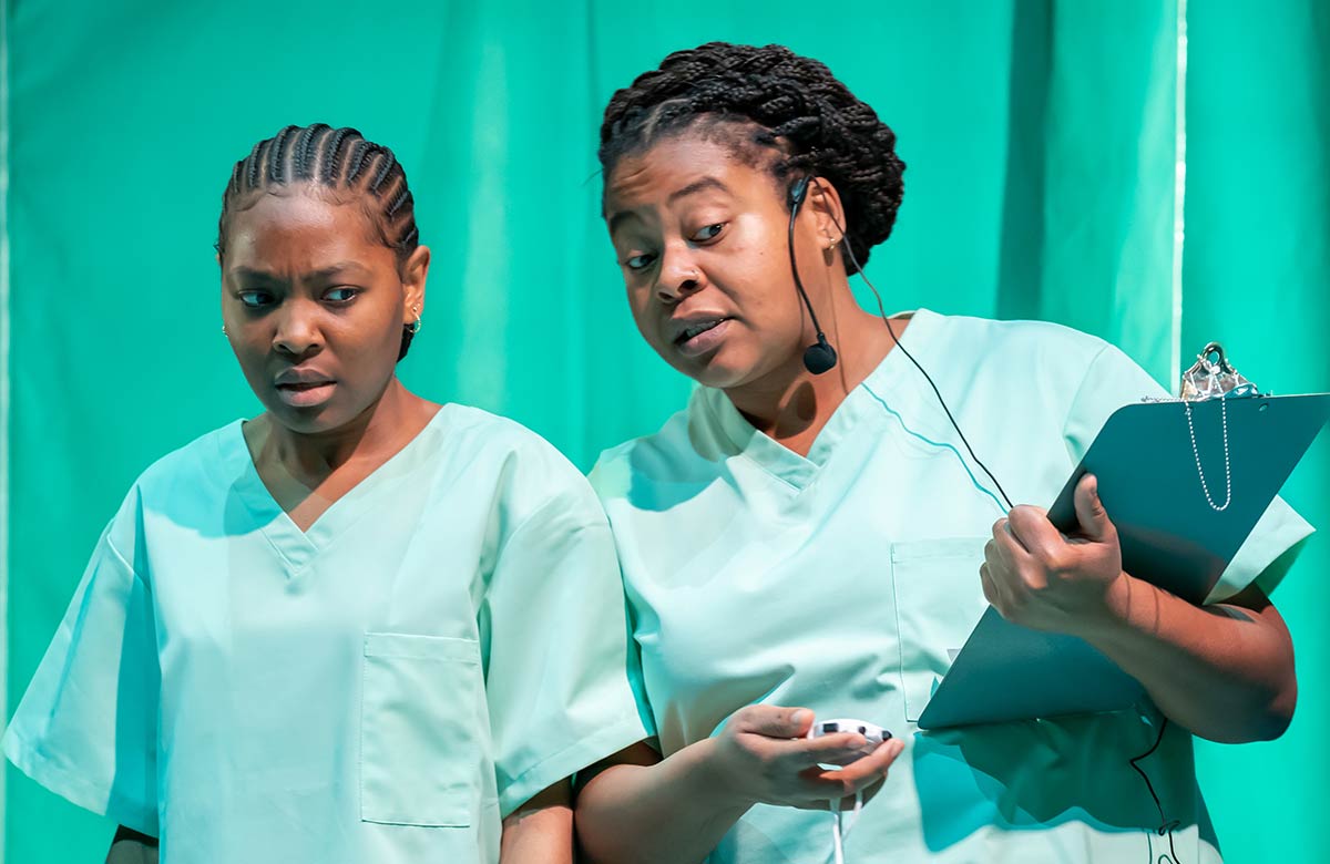 Déja J Bowens and Kayla Meikle in Marys Seacole at the Donmar Warehouse. Photo: Marc Brenner