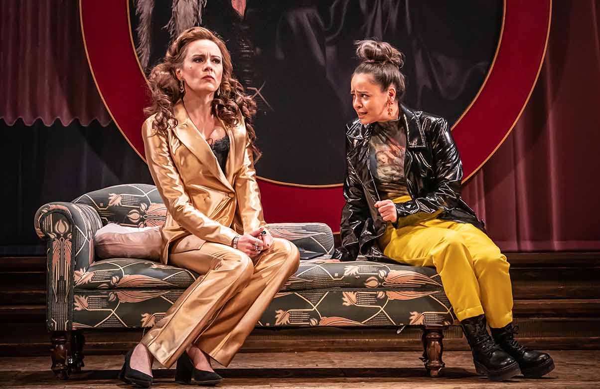 Rachael Stirling and Aysha Kala in Scandaltown. Photo: Marc Brenner