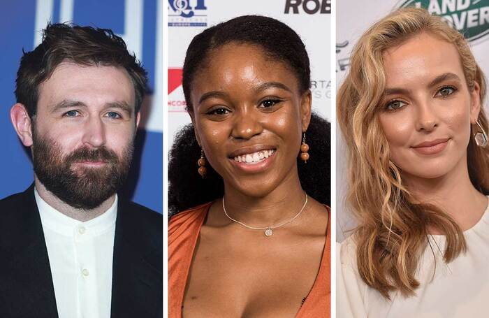 James McArdle, Amara Okereke and Jodie Comer. Photos: Shuutesrstock/Alex Brenner