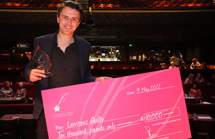 Lawrence Quilty, winner of the Liverpool Hope Playwriting Prize 2022. Photo: Clara Mbirimi