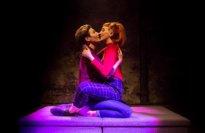 Stella Taylor and Gabriella Schmidt in Juniper and Jules at Soho Theatre Upstairs. Photo: Ali Wright