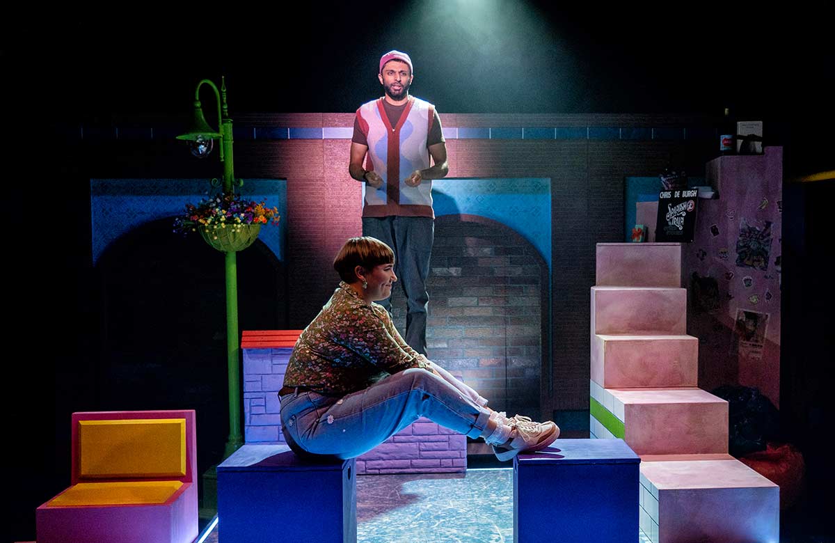 Usman Nawaz and Eva Scott in I Wanna Be Yours at Leeds Playhouse. Photo: Anthony Robling