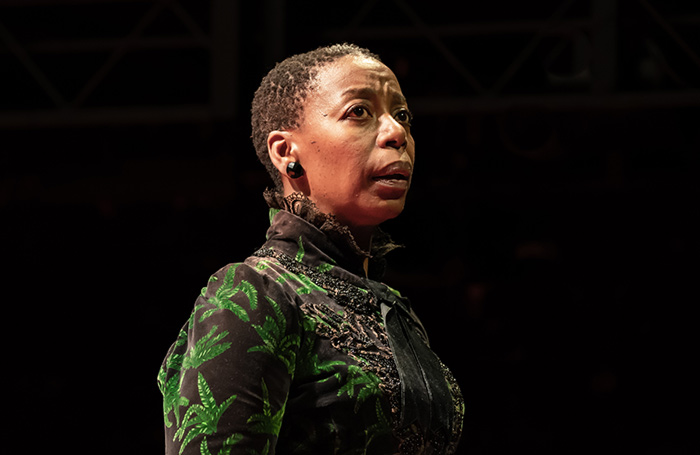 Noma Dumezweni in A Doll's House, Part 2 at Donmar Warehouse, London. Photo: Marc Brenner