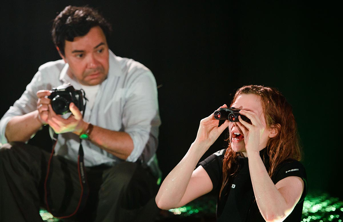 Carla Langley and Jamie Zubairi in In the Weeds at Ustinov Studio, Bath. Photo: Tim Morozzo