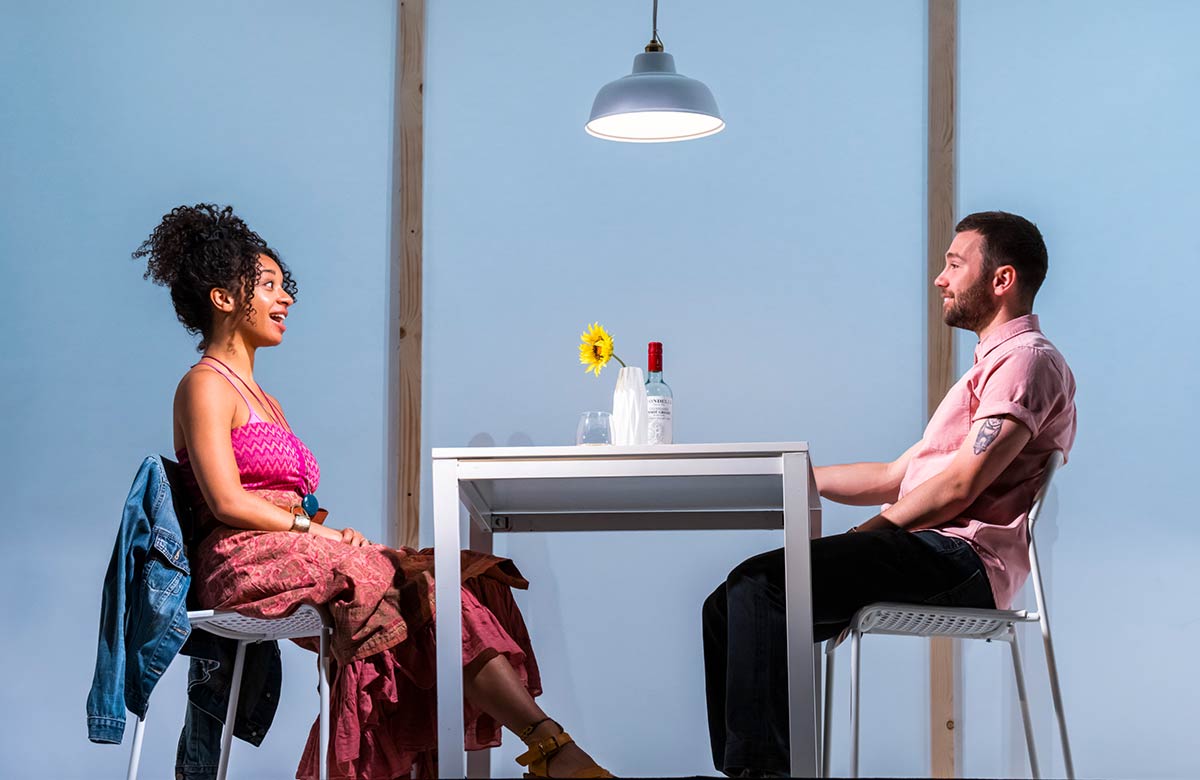 Siena Kelly and Jake Davies in That Is Not Who I Am at Royal Court Jerwood Theatre Downstairs. Photo: Tristram Kenton