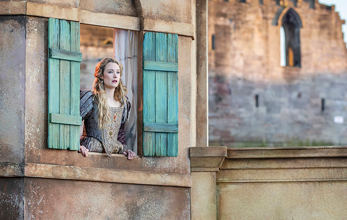 Madeleine Leslay in Romeo and Juliet at Stafford Castle. Photo: Pamela Raith