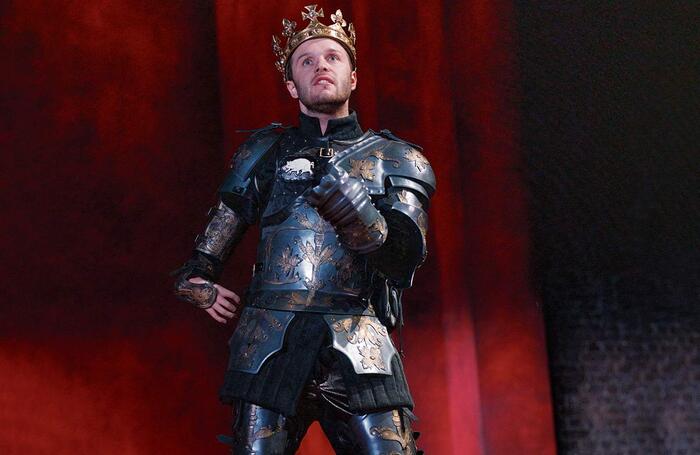 Arthur Hughes in Richard III at the Royal Shakespeare Company. Photo: Ellie Kurttz