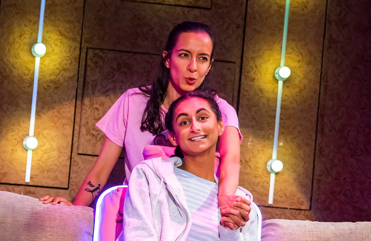 Avita Jay and Ashna Rabheru in Favour at London's Bush Theatre. Photo: Tristram Kenton