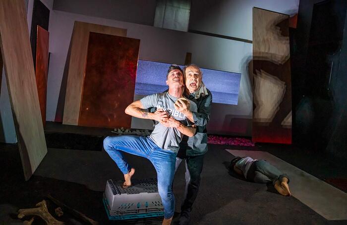 Dickie Beau and Nicholas Woodeson in The Tempest at Ustinov Studio, Theatre Royal Bath. Photo: Tristram Kenton