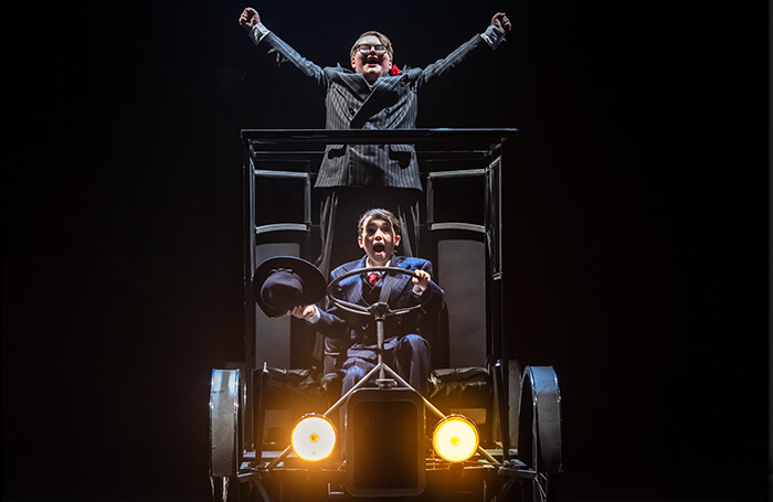 Gabriel Payne (front) and Albie Snelson in Bugsy Malone at Theatre Royal Bath. Photo: Johan Persson