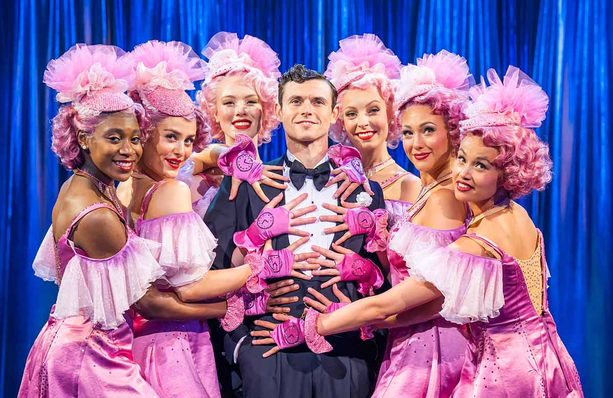 Charlie Stemp (centre) in Crazy for You at Chichester Festival Theatre. Photo: Tristram Kenton