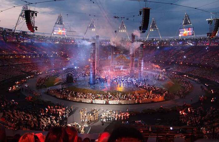 The 2012 Summer Olympic Games opening ceremony at London Stadium, Queen Elizabeth Olympic Park, Stratford. Photo: Matt Lancashire