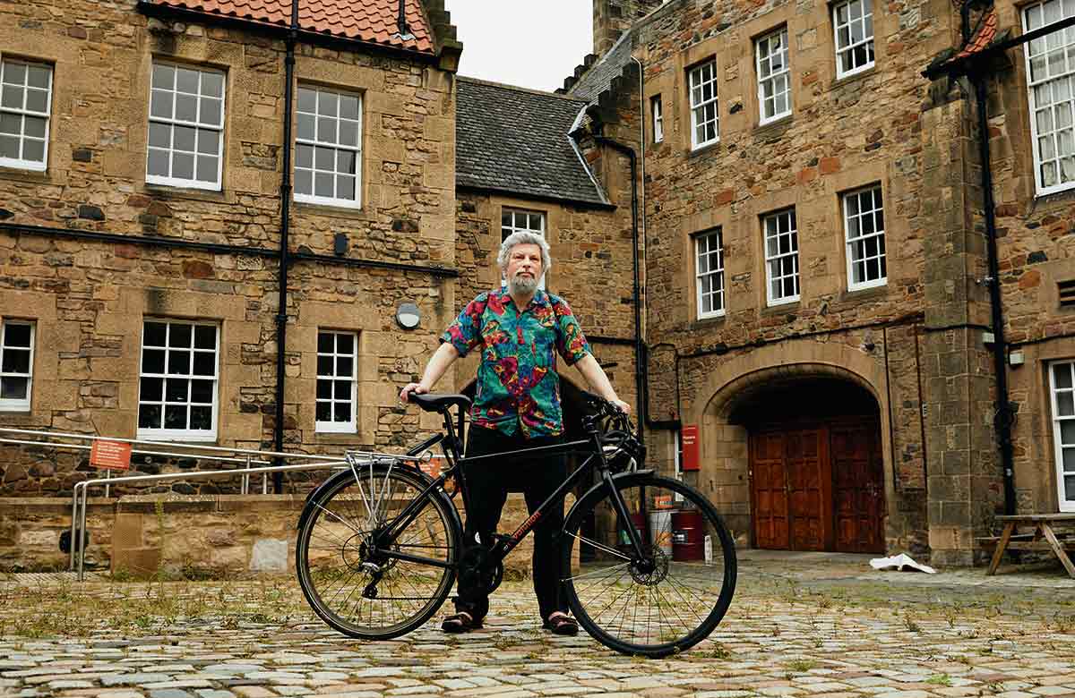 Thom Dibdin in the Pleasance Courtyard, Edinburgh, in August 2020, when there were no live fringe events due to Covid restrictions. Photo: Peter Dibdin