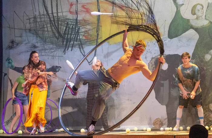 A scene from Boom at Underbelly Bristo Square, Edinburgh. Photo: Lesley Martin