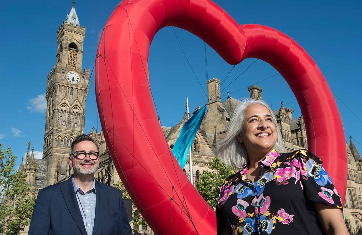 Executive director of Bradford 2025 Dan Bates and creative director Shanaz Gulzar. Photo: Tim Smith