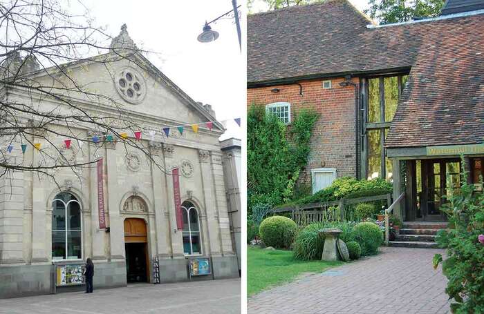 Newbury's Corn Exchange (photo by Tom Bastin) and Watermill Theatre