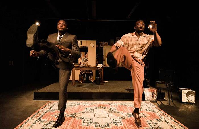 Benjamin Sarpong-Broni and Joshua Roberts-Mensah in DRUM at Omnibus Theatre, London. Photo: Dan Tsantilis 