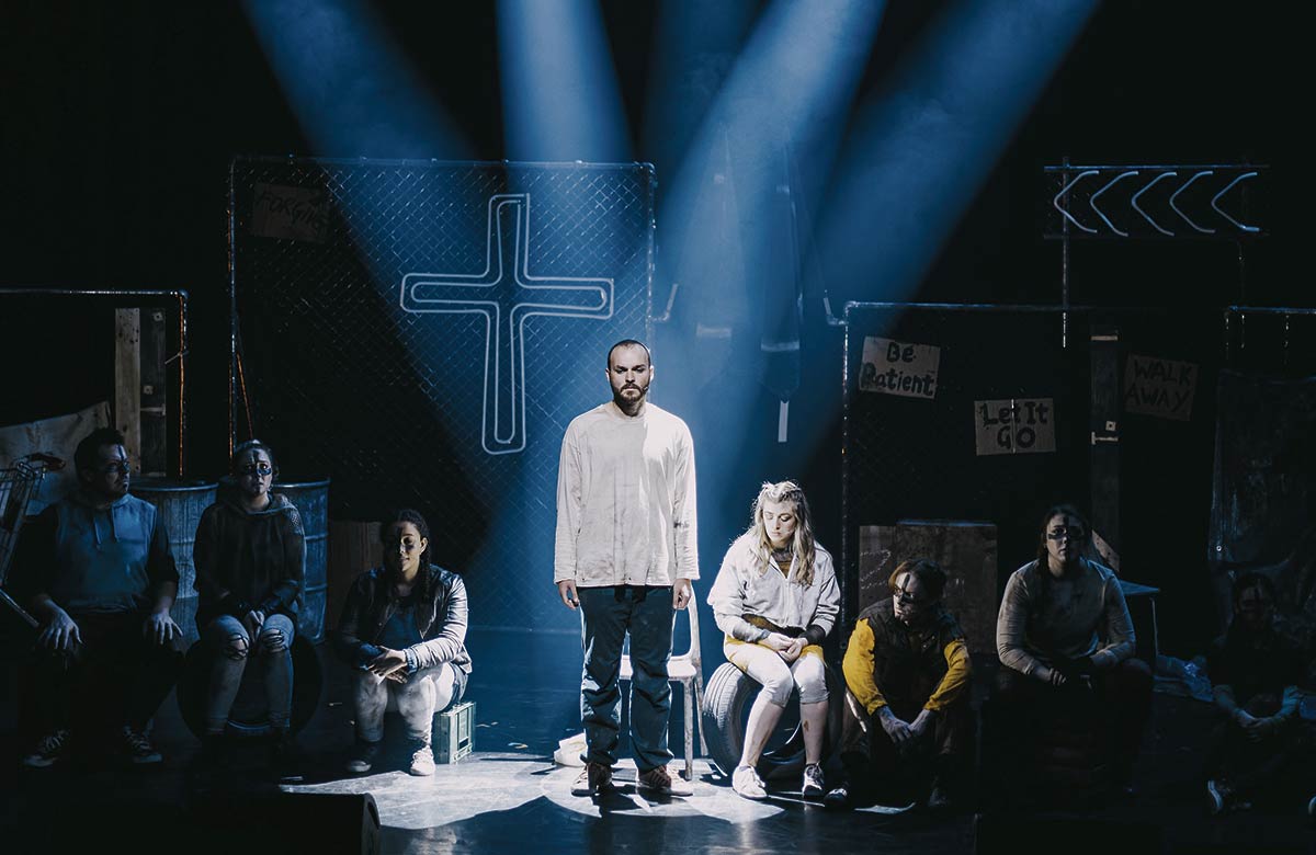 Royal Conservatoire of Scotland students studying master’s in musical theatre performance and directing staged a production of Godspell at this year’s Edinburgh Festival Fringe. Photo: Robert McFadzean