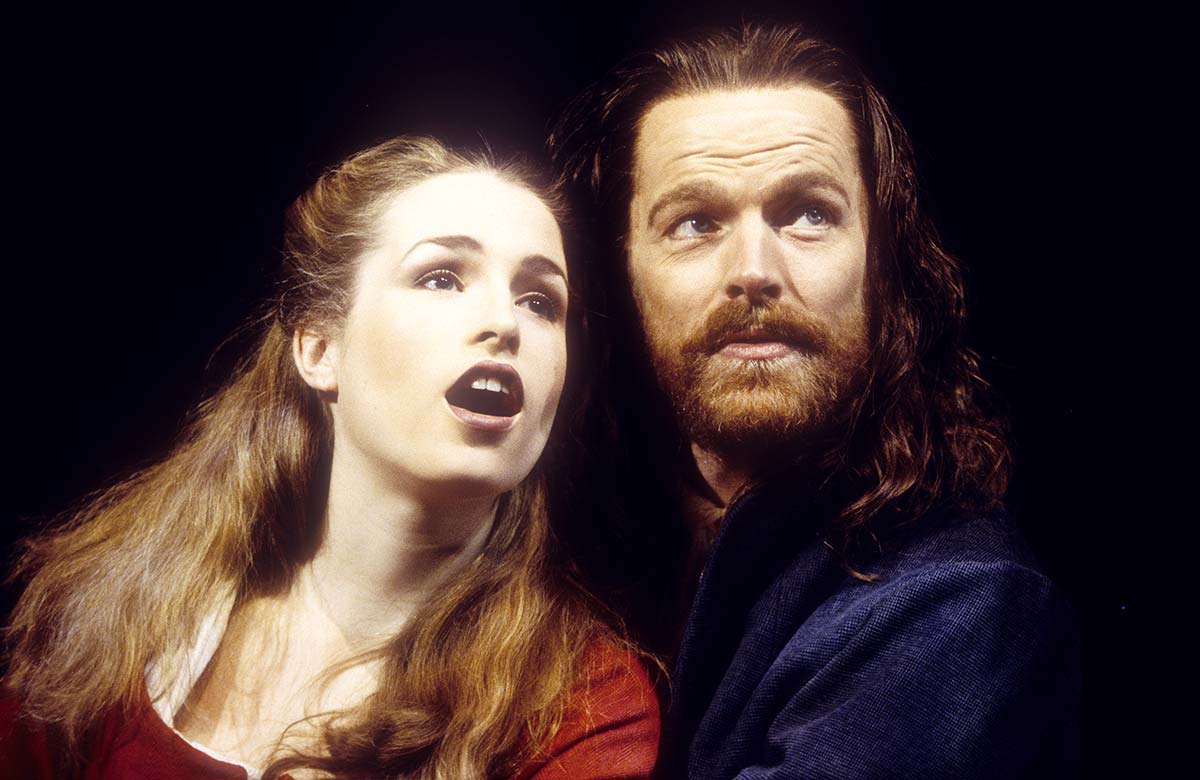 Juliette Caton and Iain Glen in Martin Guerre at the Price Edward Theatre in 1996. Photo: Tristram Kenton