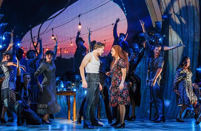 Kevin Clifton and Maisie Smith in Strictly Ballroom at the Churchill Theatre, Bromley. Photo: Ellie Kurttz