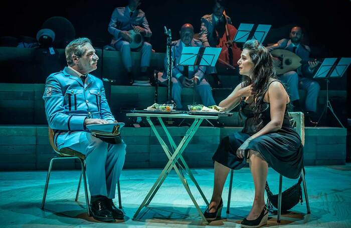 Alon Moni Aboutboul and Miri Mesika in The Band’s Visit at the Donmar Warehouse, London. Photo: Marc Brenner