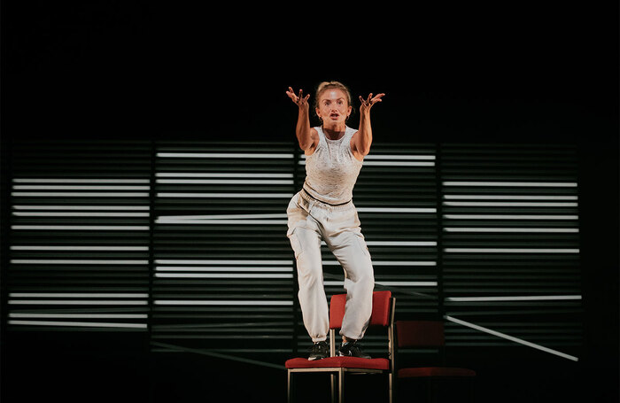 Sophie Melville in Iphigenia in Splott at Lyric Hammersmith, London. Photo: Jennifer McCord