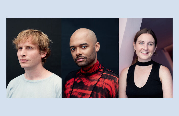 Jay Miller, Anthony Simpson-Pike and Ashleigh Wheeler, members of the restructured leadership team at London's Yard Theatre. Photo: Camilla Greenwell