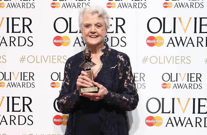 Angela Lansbury at the Olivier Awards 2015, where she won the award for best actress in a supporting role for Blithe Spirit. Photo: Pamela Raith Photography