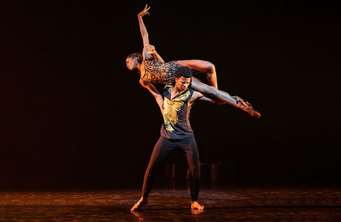 Cira Robinson and Mthuthuzeli November in Black Sun at the Royal Opera House, London. Photo: Bill Cooper