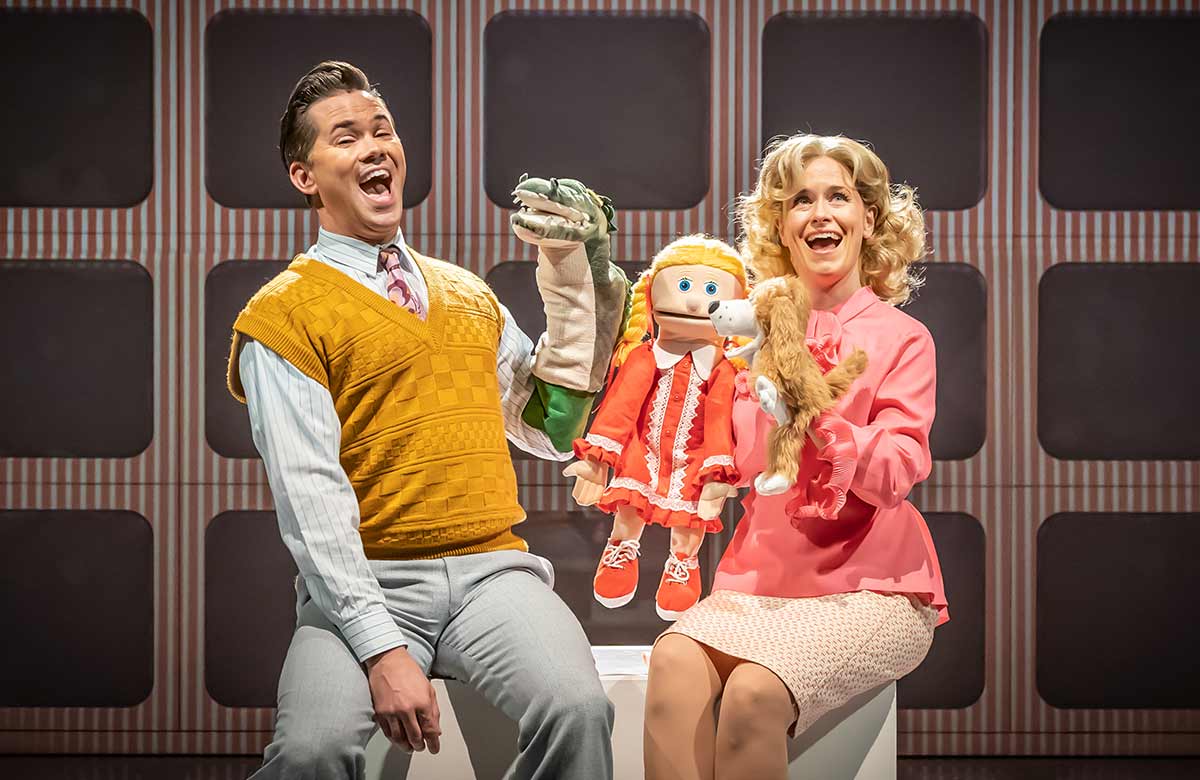 Andrew Rannells and Katie Brayben in Tammy Faye at the Almeida Theatre, London. Photo: Marc Brenner