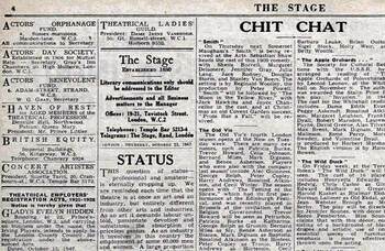 Clash of professional and amateur – 75 years ago in The Stage