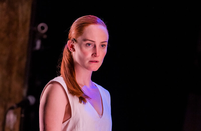 Eve Ponsonby in A Dead Body in Taos at Wilton's Music Hall, London. Photo: Tristram Kenton