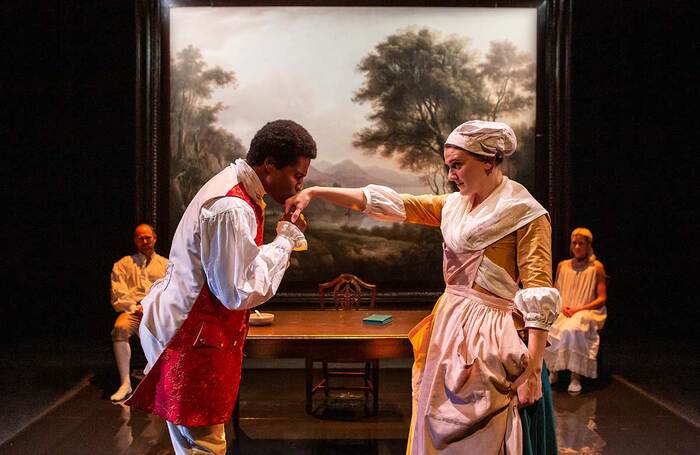 Omar Austin and Catriona Faint in Enough of Him at Pitlochry Festival Theatre. Photo: Sally Jubb