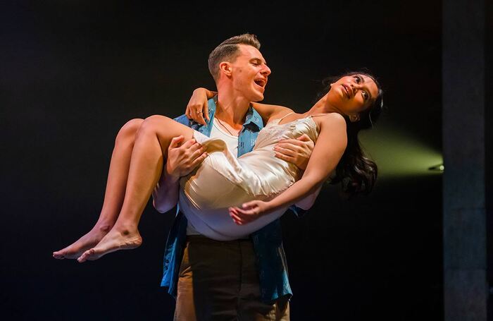 Jonathon Bentley and Desmonda Cathabel in From Here to Eternity at Charing Cross Theatre, London. Photo: Tristram Kenton